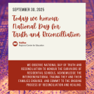Truth and Reconciliation Day is Sept. 30th